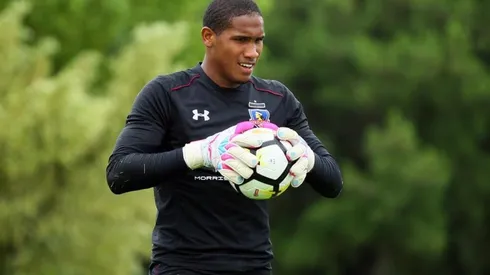 Omar Carabalí entrenando.