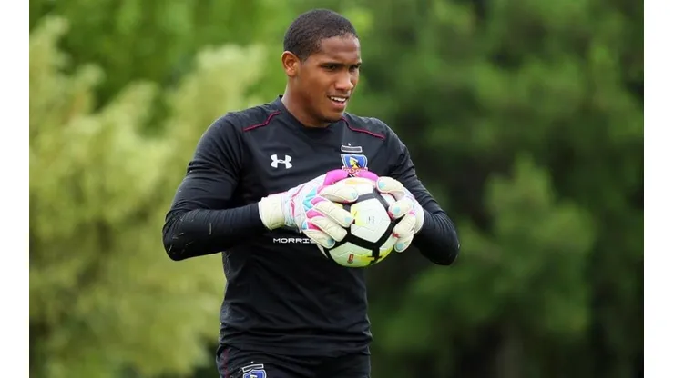 Omar Carabalí entrenando.