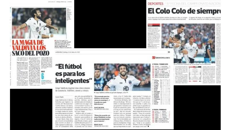Jorge Valdivia se llevó todos los elogios de la prensa nacional