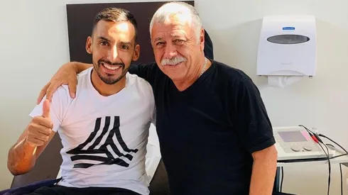 Ronald de la Fuente con Carlos Caszely.