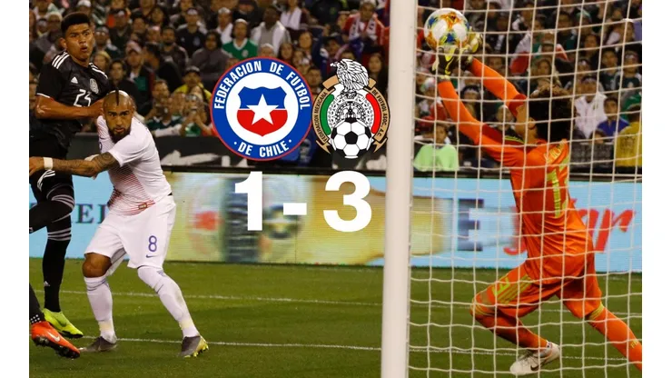 Vidal no pudo desnivelar para Chile ante México.