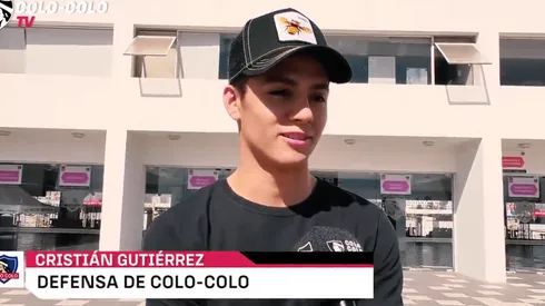 Cristián Gutiérrez dando sus primeras palabras en el regreso.