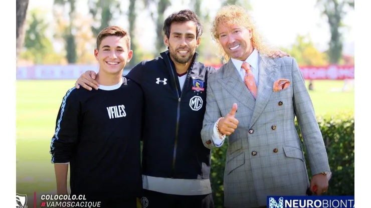 El Cacique tuvo visita en el entrenamiento