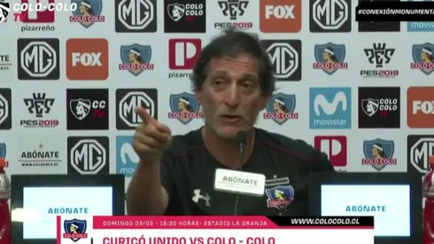 Mario Salas en el momento en que se molestó.