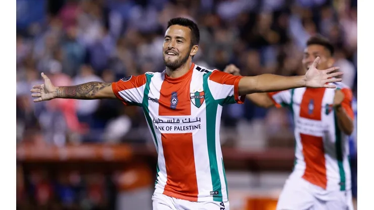 Jorquera celebra el gol de la clasificación de Palestino.