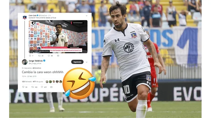 El Mago Valdivia subió al columpio al periodista de Colo Colo TV