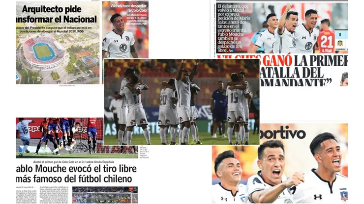 Colo Colo se tomó los diarios tras el triunfo ante Unión Española