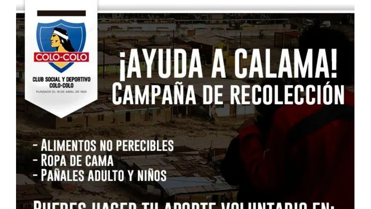 Los colocolinos se organizan para dar una mano