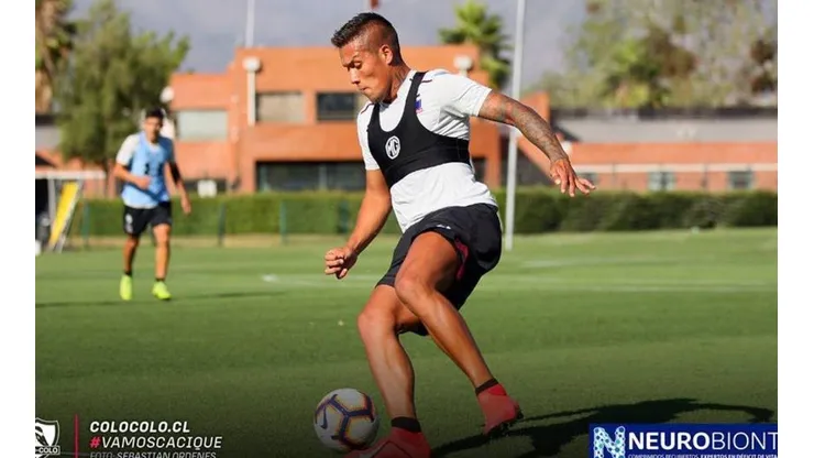 Javier Parraguez entrenando en el Monumental