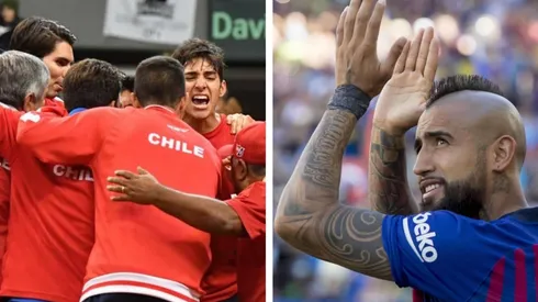 Arturo Vidal también felicitó al equipo chileno por su vuelta al Grupo Mundial.