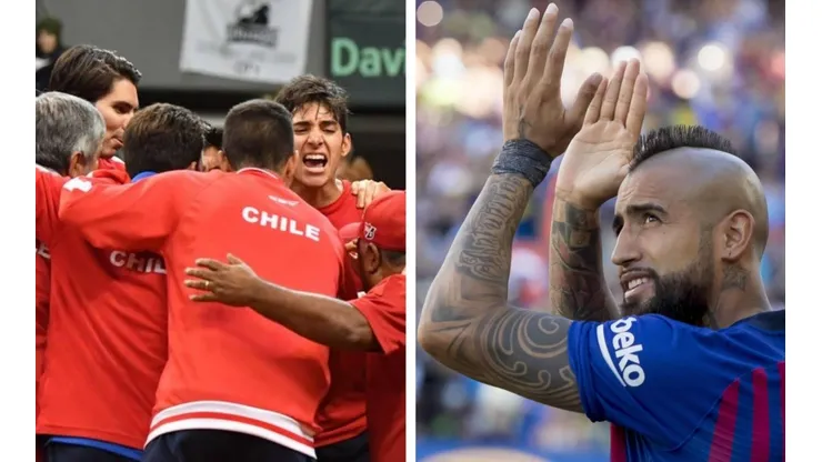 Arturo Vidal también felicitó al equipo chileno por su vuelta al Grupo Mundial.