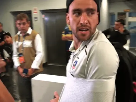 VIDEO | Así se fue Matías Zaldivia de Viña del Mar: con cabestrillo