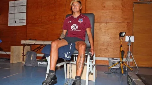 Gaete el día que se hizo los exámenes para firmar en Colo Colo.