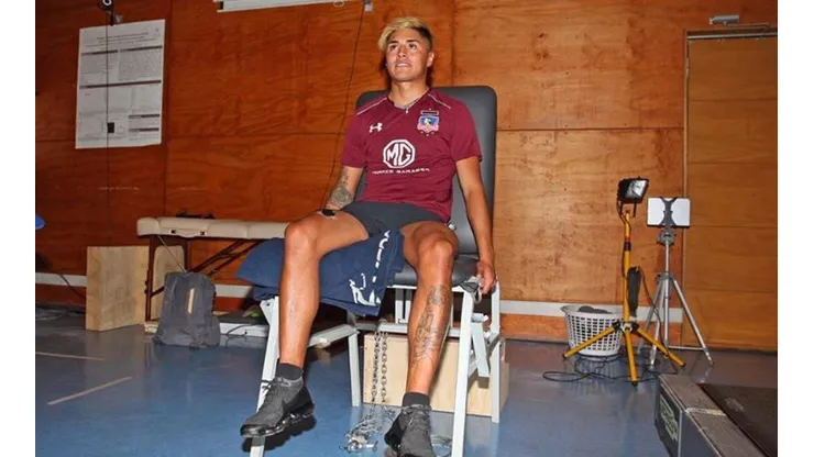 Gaete el día que se hizo los exámenes para firmar en Colo Colo.