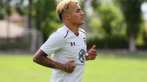 Gaete en una de las dos prácticas que tuvo. No jugará en Colo Colo.
