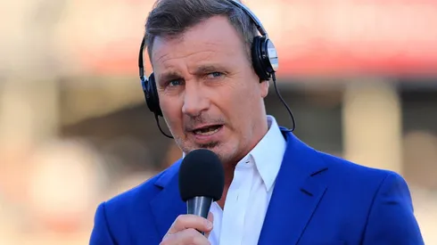 Marcelo Barticciotto comentando un partido.