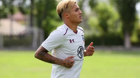 Gaete en el primer entrenamiento