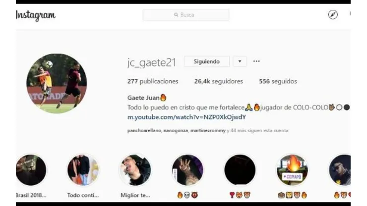 Apareció Gaete: el refuerzo del Cacique volvió a las redes sociales como "jugador de Colo Colo"