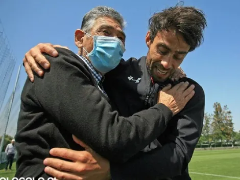 En el jardín de su casa: don Jorge Toro visitó el entrenamiento de Colo Colo y se emocionó con Valdivia