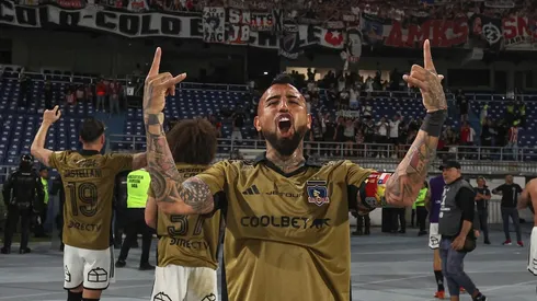 La felicidad de Vidal por la clasificación de Colo Colo a cuartos de final.