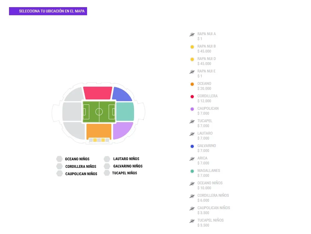 Las entradas disponibles para el partido de hoy. (Foto: captura)
