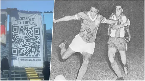 El QR que colgaron barristas de Colo Colo en medio del Arengazo.