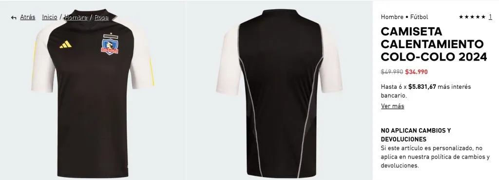 La camiseta de calentamiento también está en oferta