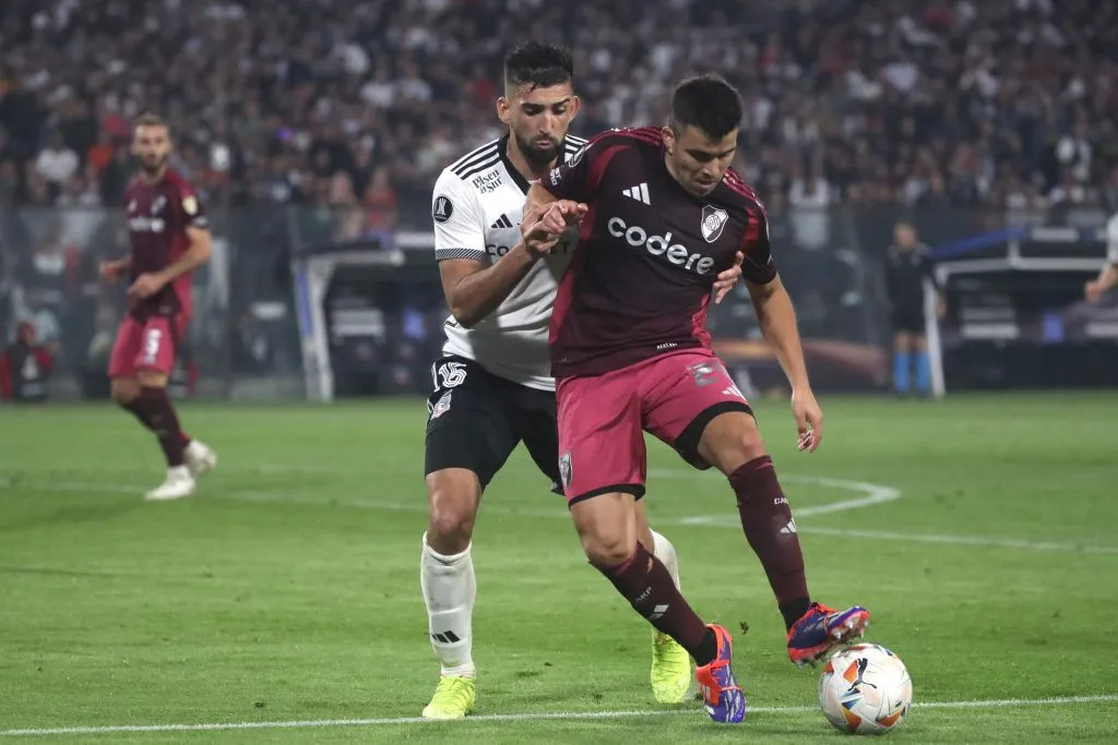 Emiliano Amor en el partido de Colo Colo vs River Plate en Copa Libertadores. (Foto: Photosport)