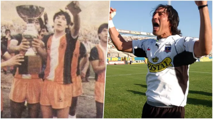 Iván Zamorano con las camisetas de Cobresal y Colo Colo