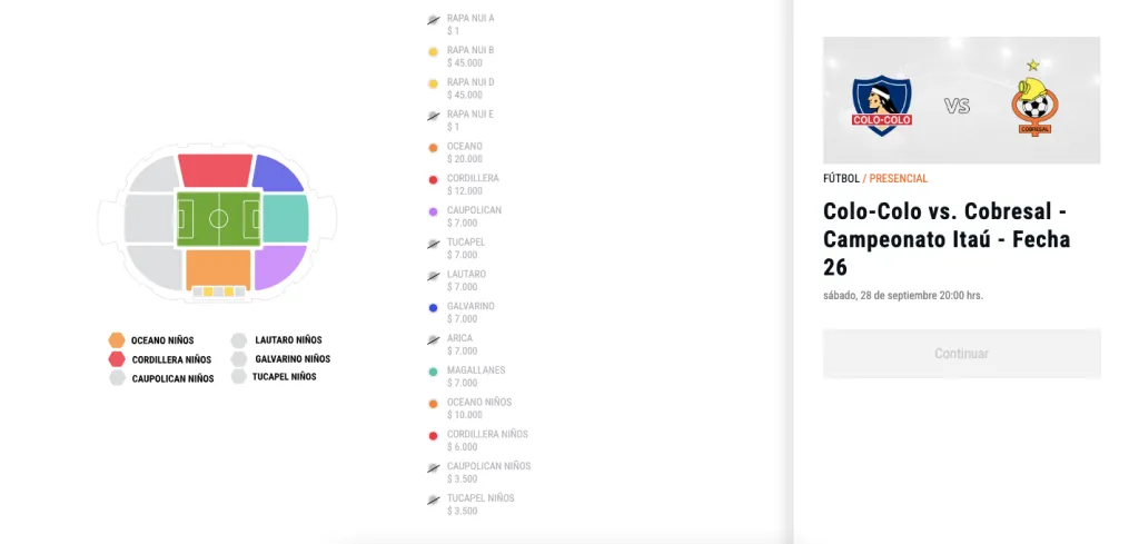 Entradas disponibles para partido de Colo Colo vs Cobresal.