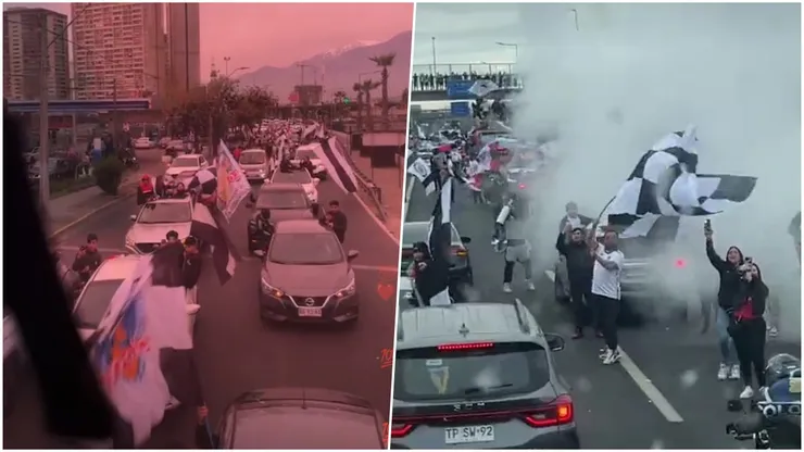 Una multitud despidió a Colo Colo en las calles de Santiago