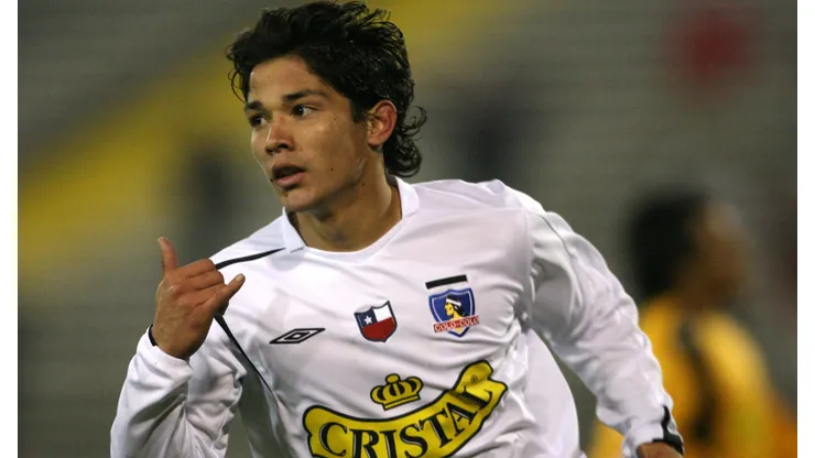 FUTBOL, COLO COLO/O'HIGGINS CAMPEONATO CLAUSURA 2006 MATIAS FERNANDEZ CELEBRA EL 2 A 1 PARA COLO COLO. 9/8/2006 SANTIAGO, CHILE ANDRES PINA/PHOTOSPORT