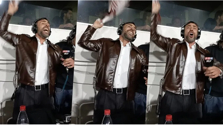 Jorge Valdivia celebró con todo el gol de Carlos Palacios.