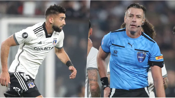 Emiliano Amor es duro con el árbitro de Colo Colo vs River Plate.