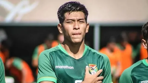 Ervin Vaca con la camiseta de Bolivia.