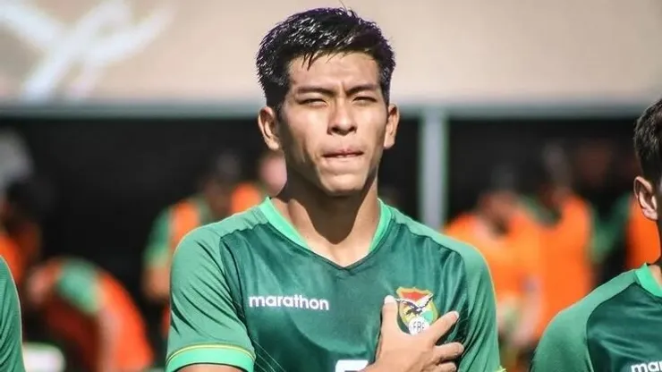 Ervin Vaca con la camiseta de Bolivia.