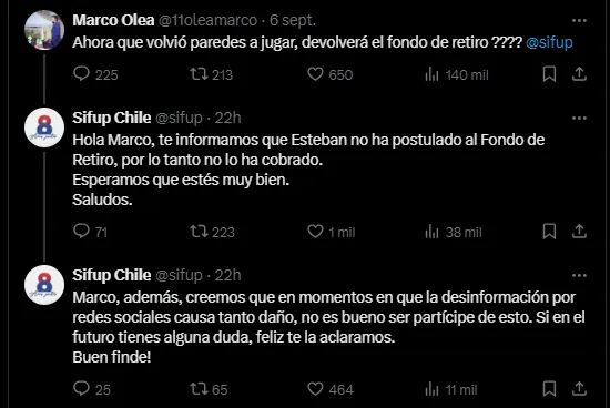 Marco Olea intentó funar a Esteban Paredes y fue silenciado por el Sifup.