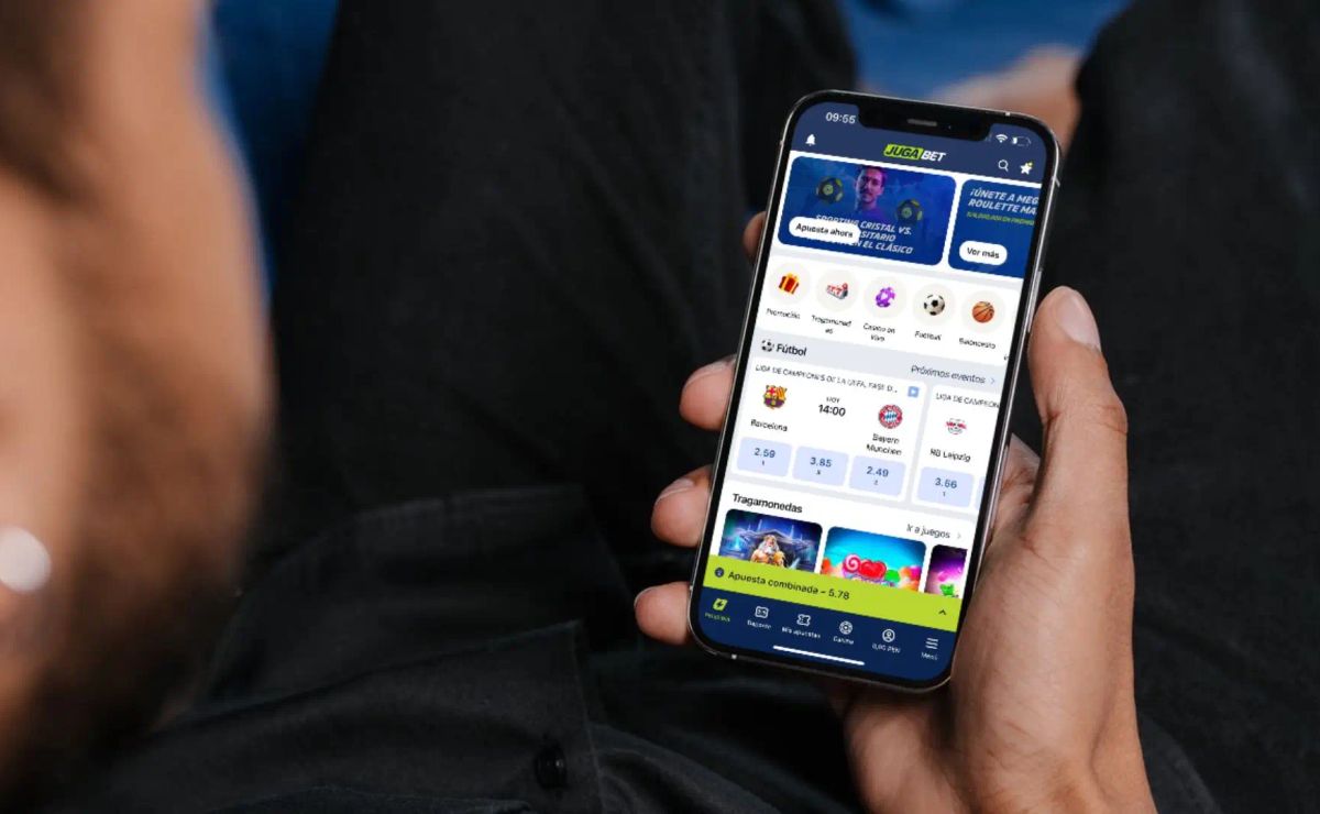 Captura de pantalla de la app JugaBet en uso