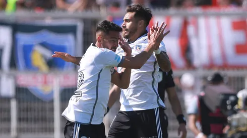 Marcos Bolados festeja su gol ante Palestino.