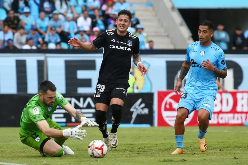 Guillermo Paiva en el partido de Colo Colo vs Deportes Iquique. (Foto: Photosport)