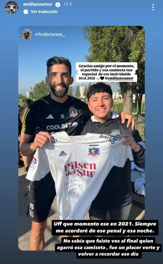 Emiliano Amor se encontró con hincha de Colo Colo después de tres años.
