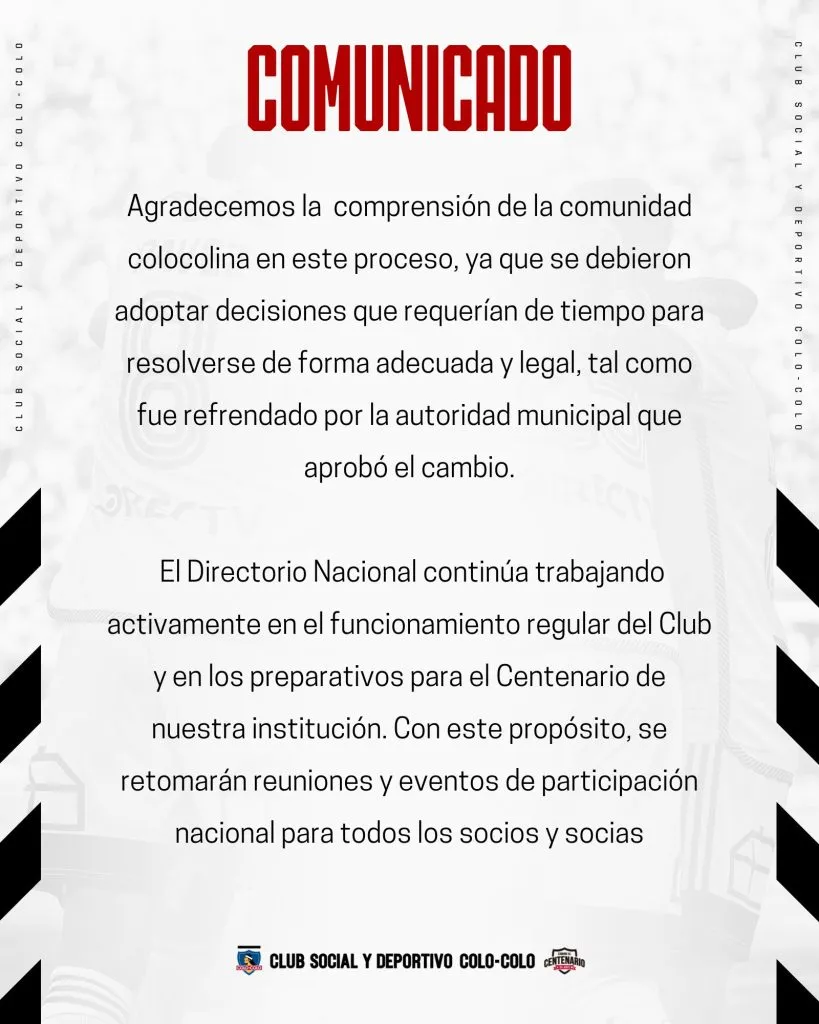 Comunicado de prensa del CSD Colo Colo parte 3