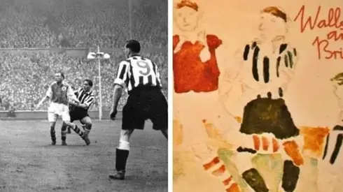 El dibujo de John Lennon y la mítica foto de la final de la FA Cup 1952.