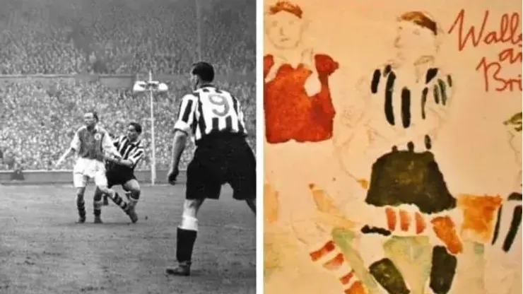 El dibujo de John Lennon y la mítica foto de la final de la FA Cup 1952.