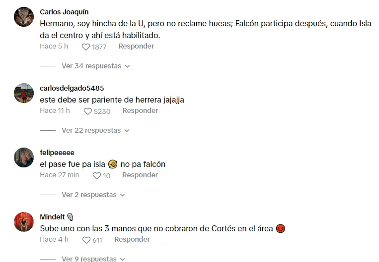 Usuarios dejan en ridículo a hincha azul por reclamar el gol de Colo Colo.