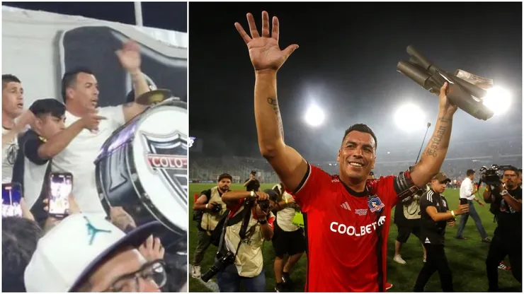 Esteban Paredes estuvo presente en el triunfo de Colo Colo