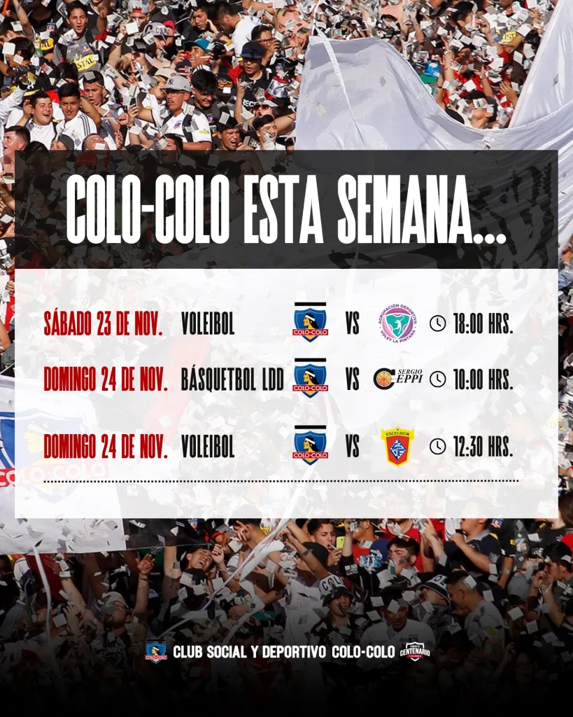 La agenda del CSD Colo Colo.