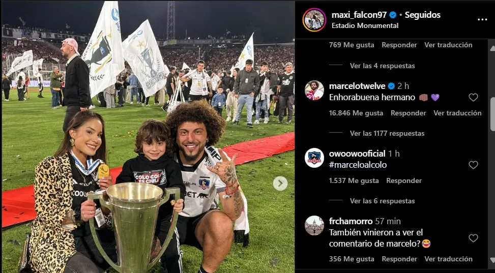 Maxi Falcón y la felicitación de Marcelo