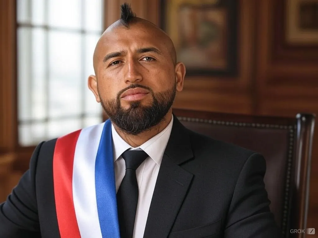 Arturo Vidal como presidente de Chile.