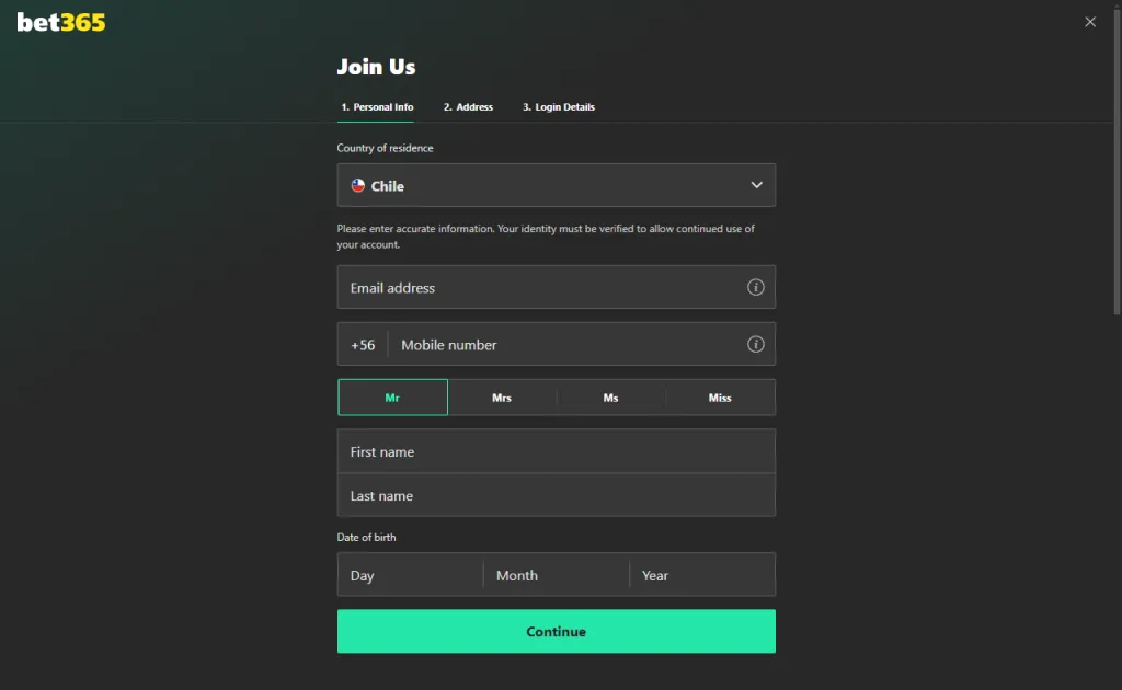 bet365 apuesta mínima